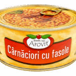 Cârnăciori afumați cu fasole Arovit, conservă 300g